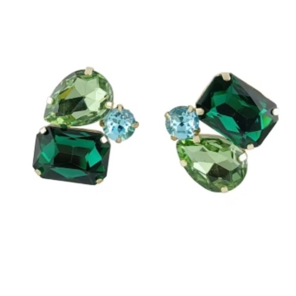 Crystal Stud Earrings, Women's Earring, Jewelry, Studs, Gift Idea - Picture 1 of 1